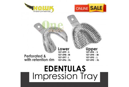 S/Steel Edentulas Impression Tray, Hawk